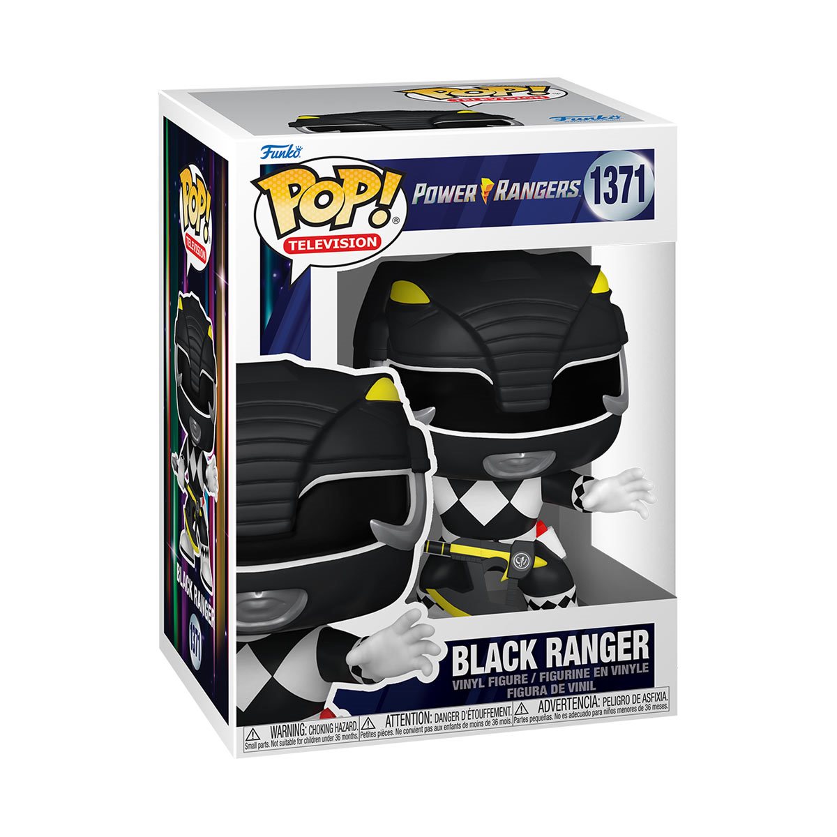 Funko Pop! Mighty Morphin Power Rangers 30th Anniversary Black Ranger Vinyl Figure #1371 with protector box