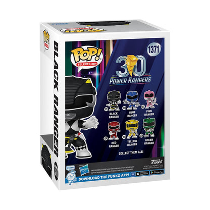 Funko Pop! Mighty Morphin Power Rangers 30th Anniversary Black Ranger Vinyl Figure #1371 with protector box