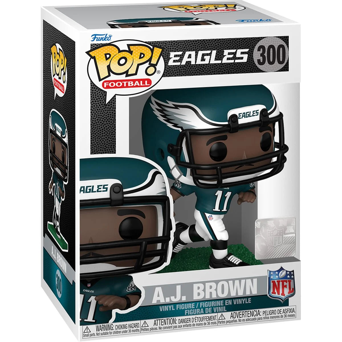 Funko Pop! NFL Philadelphia Eagles A.J. Brown (Color) Vinyl Figure #300