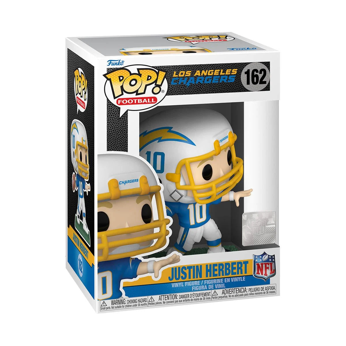 Funko Pop! NFL Chargers Justin Herbert (Home Uniform) Vinyl Figure #162