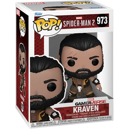 Funko Pop! Spider-Man 2 Gamerverse Kraven Vinyl Figure #973 with protector box