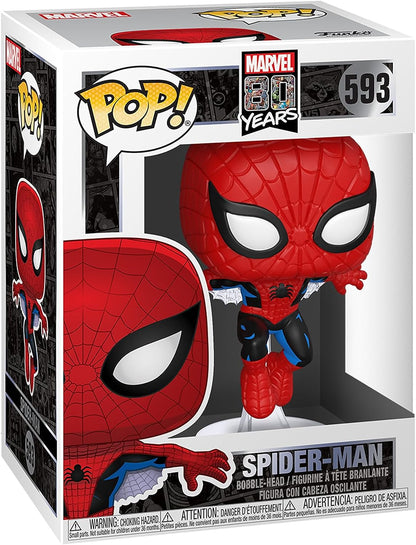 Funko Pop! Marvel 80th First Appearance Spider-Man Vinyl Figure # 593 with protector box