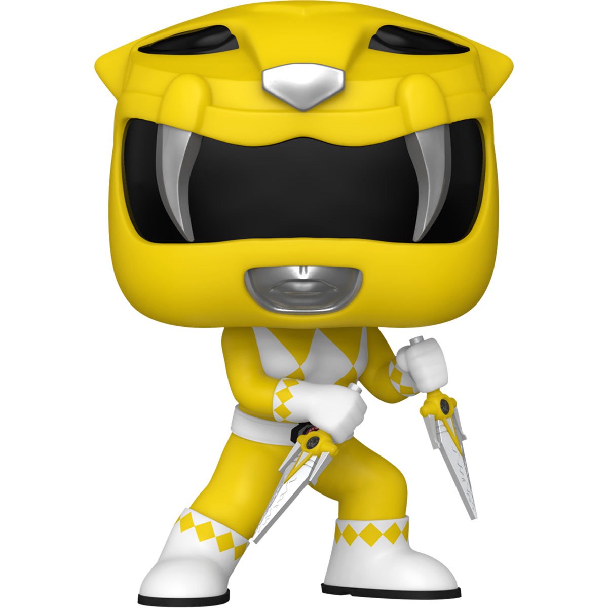 Funko Pop! Mighty Morphin Power Rangers 30th Anniversary Yellow Ranger Vinyl Figure #1375 with protector