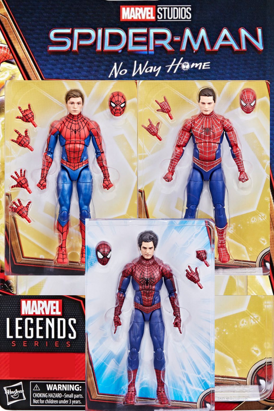 Marvel Legends Spider-Man: No Way Home Spider-Man Action Figures Case of 3