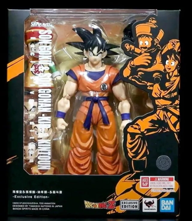 S.H.Figuarts Dragon Ball Z Son Goku and Son Gohan - Kid and Kintoun 2024 SDCC Exclusive