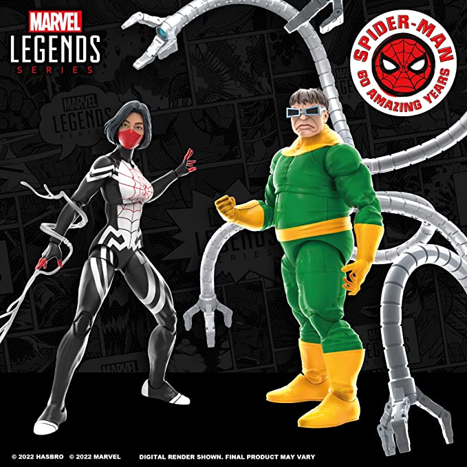 Marvel Legends Series Spider-Man 60th Anniversary Marvel's Silk and Doctor Octopus 2-Pack